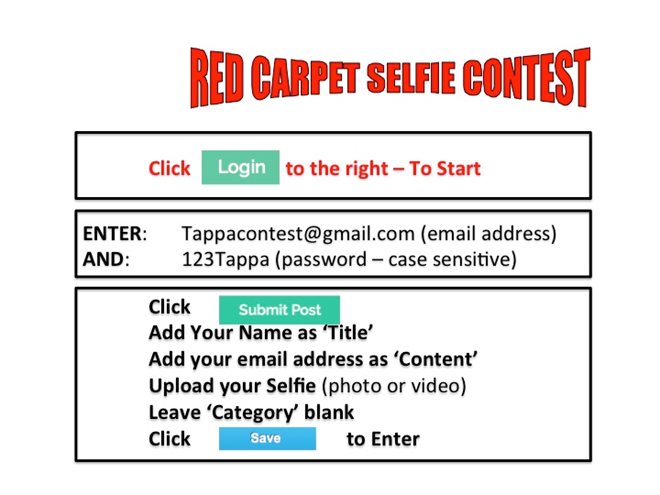 Tappa Red Carpet Selfie Contest
