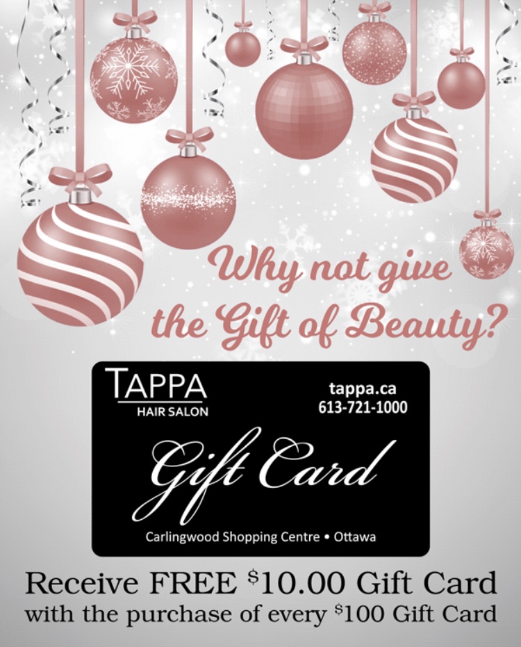 The Gift of Beauty - Tappa Hair Salon Gift Card
